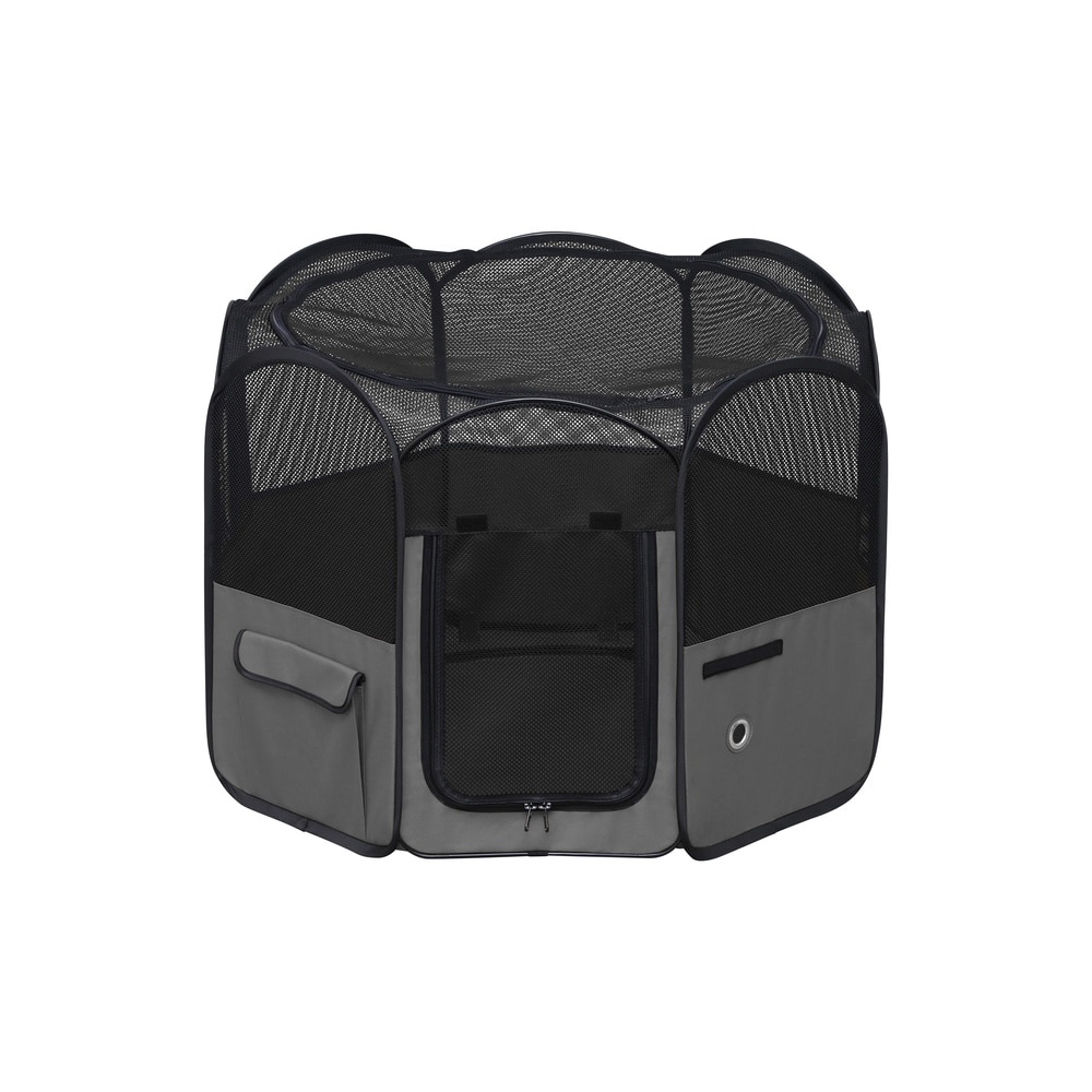 ［マイル5倍！12/7迄］折りたたみファブリックサークル Mサイズ POTS-920B グレー