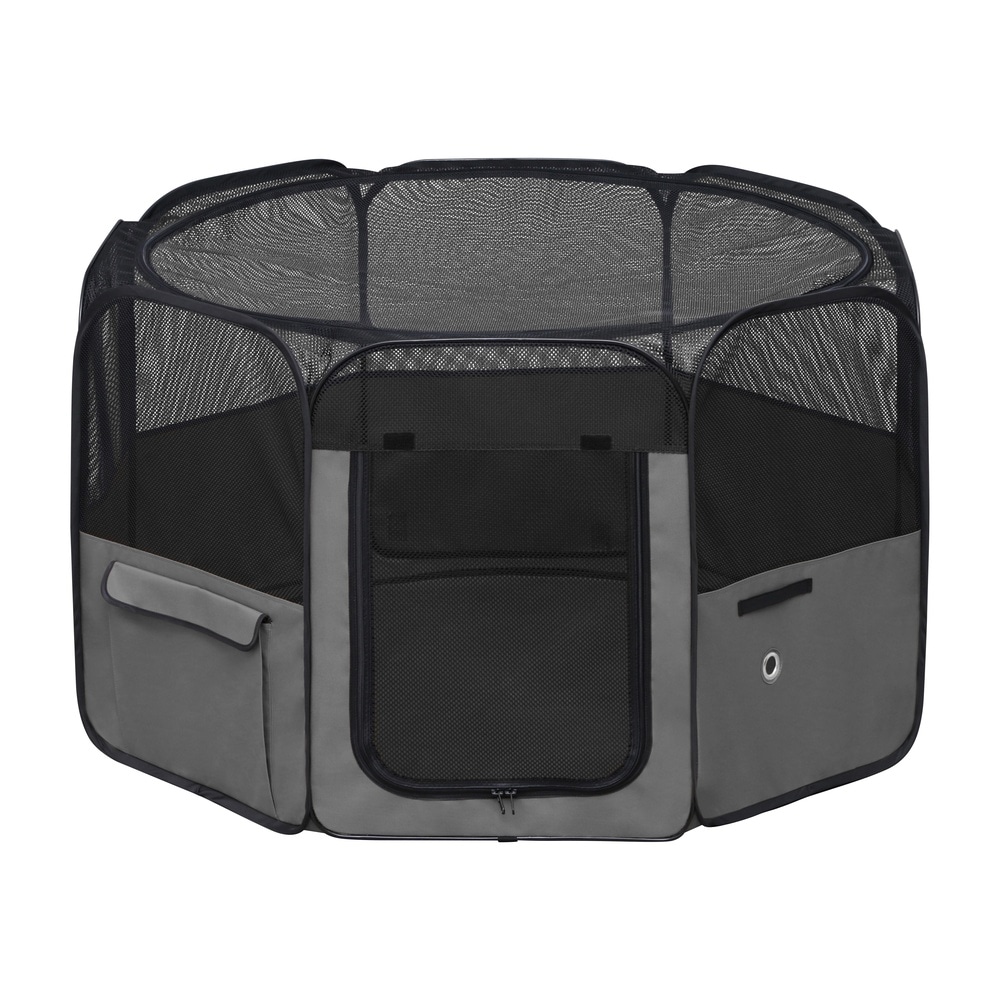 ［マイル5倍！12/7迄］折りたたみファブリックサークル Lサイズ POTS-1300B グレー