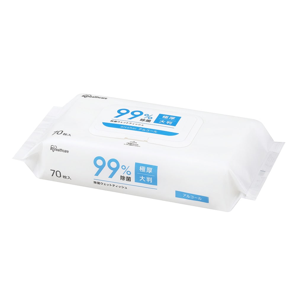 【420枚】蓋つき除菌ウェットティッシュ アルコールタイプ70枚入×6個 FWT-70A
