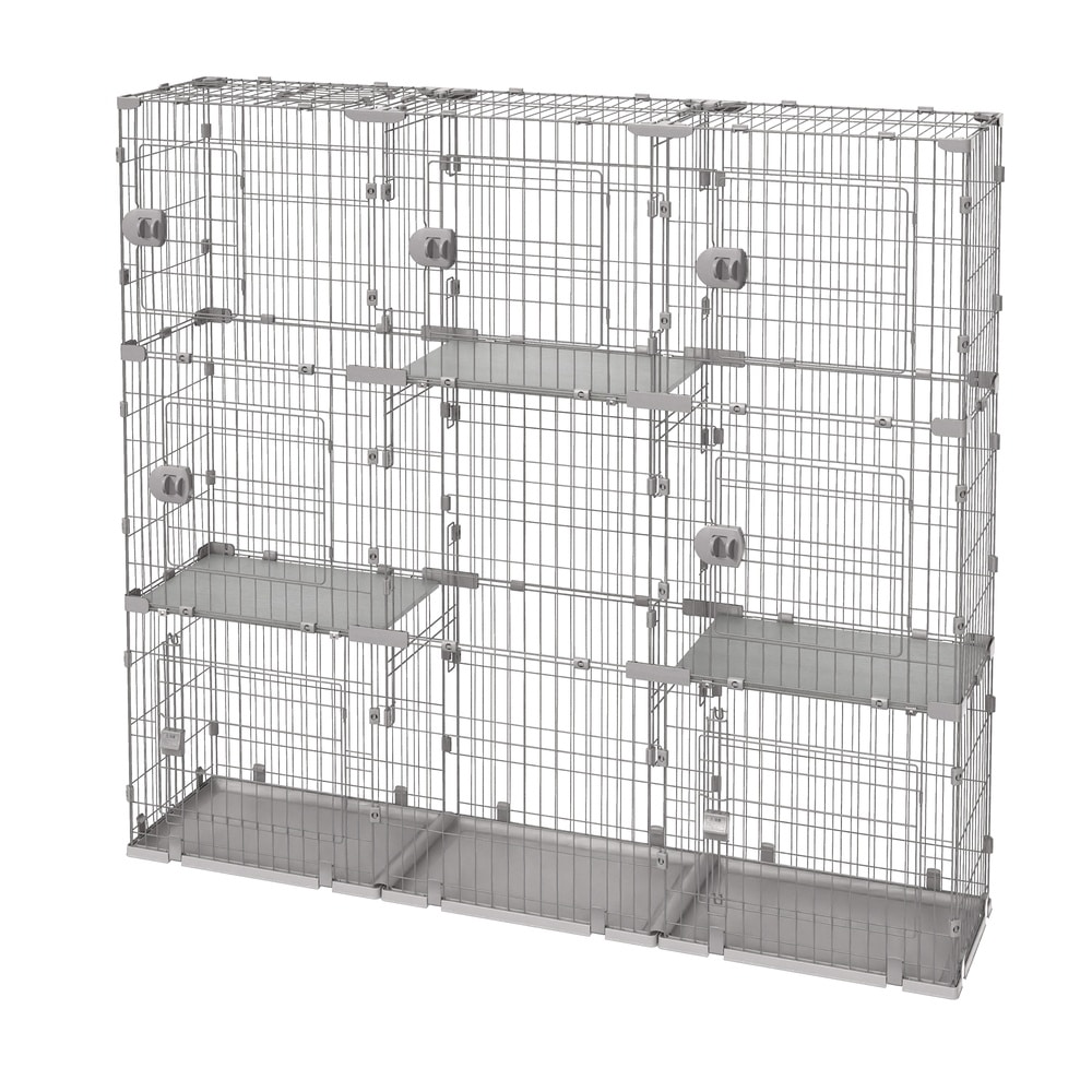 広々スリムキャットケージ HSCCｰ643 ライトグレー