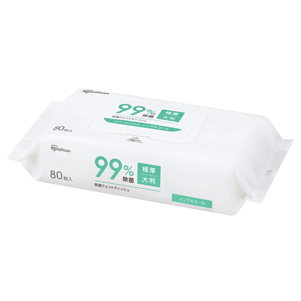 蓋つき除菌ウェットティッシュ ノンアルコールタイプ 80枚入 FWT-80N