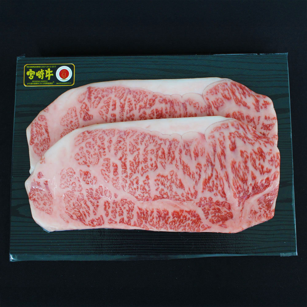 ［5倍マイル！本日2/27迄］【冷凍】さつま屋産業 宮崎牛ロースステーキ 【時間指定不可】【代引不可】【同梱不可】【プラザセレクト】