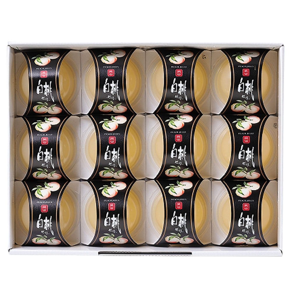 ［5倍マイル！本日2/27迄］環山堂 白桃ゼリー 12個詰合せ 【時間指定不可】【代引不可】【同梱不可】【プラザセレクト】