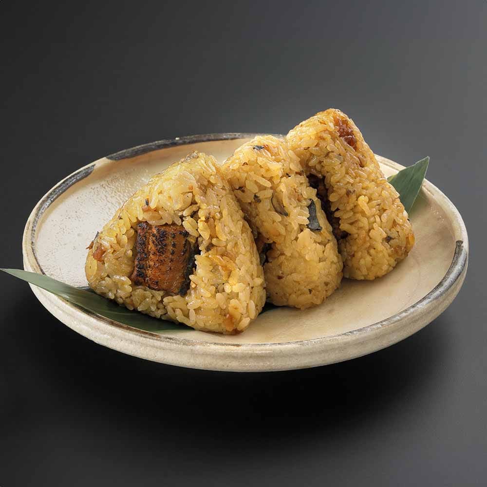 ［5倍マイル！本日2/27迄］【冷凍】魚魚一 浜名湖産うなむすび 3個 【時間指定不可】【代引不可】【同梱不可】【プラザセレクト】