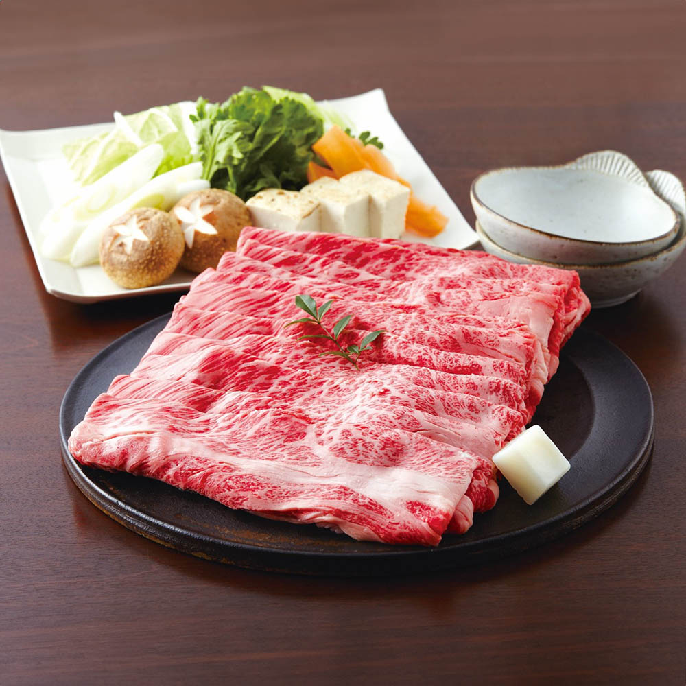 ［5倍マイル！本日2/27迄］【冷凍】大西食品 神戸ビーフ 肩ロースすき焼き 450g【木箱】 【時間指定不可】【代引不可】【同梱不可】【プラザセレクト】