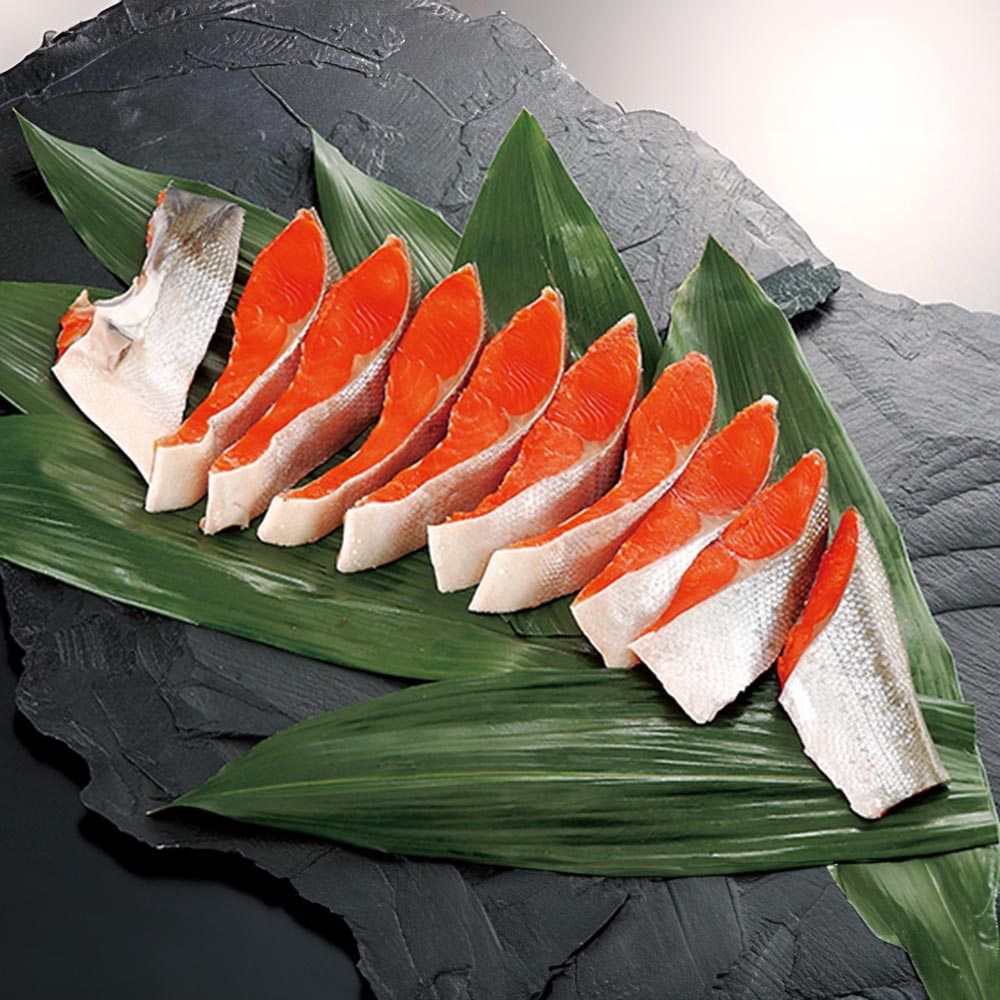 ［5倍マイル！本日2/27迄］北田水産 【冷凍】北田 塩紅鮭半身切身800g×1 【時間指定不可】【代引不可】【同梱不可】【プラザセレクト】