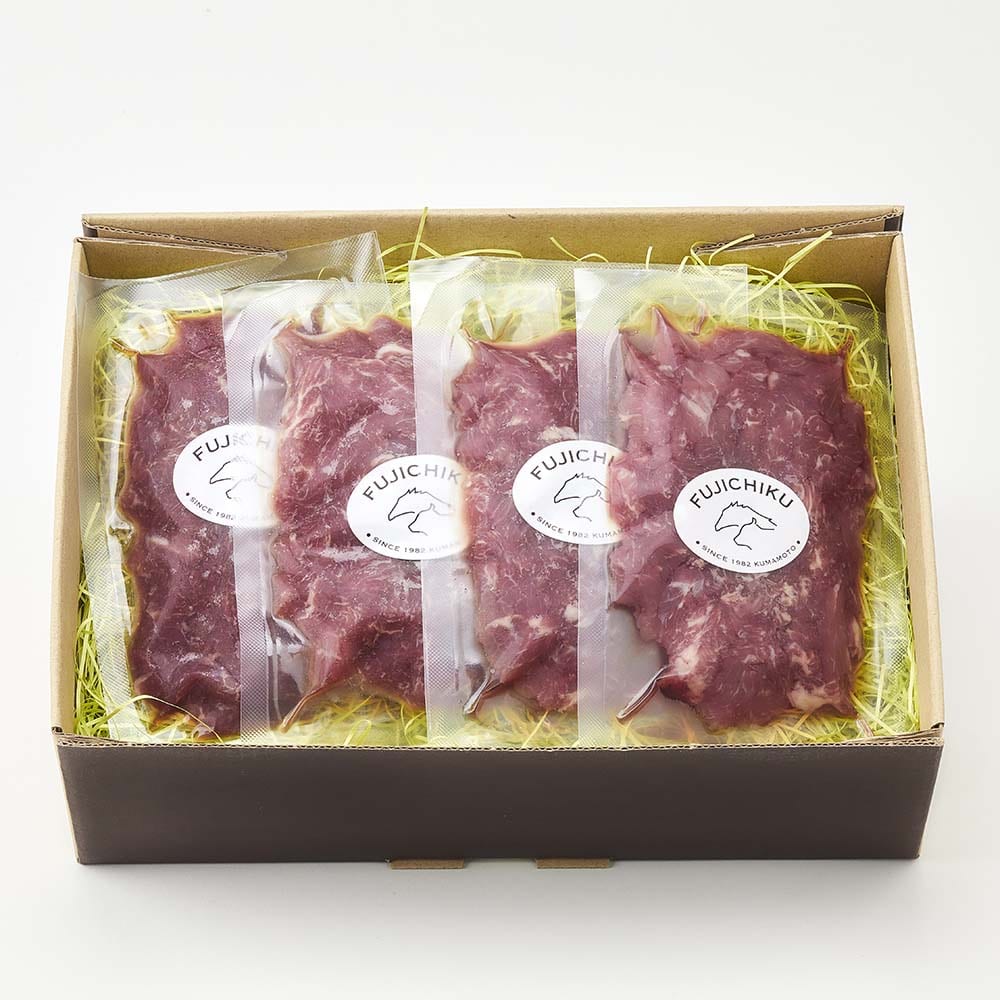 フジチク ふじ馬刺し おつまみユッケ4個セット 2520 【時間指定不可】【代引不可】【同梱不可】【プラザセレクト】