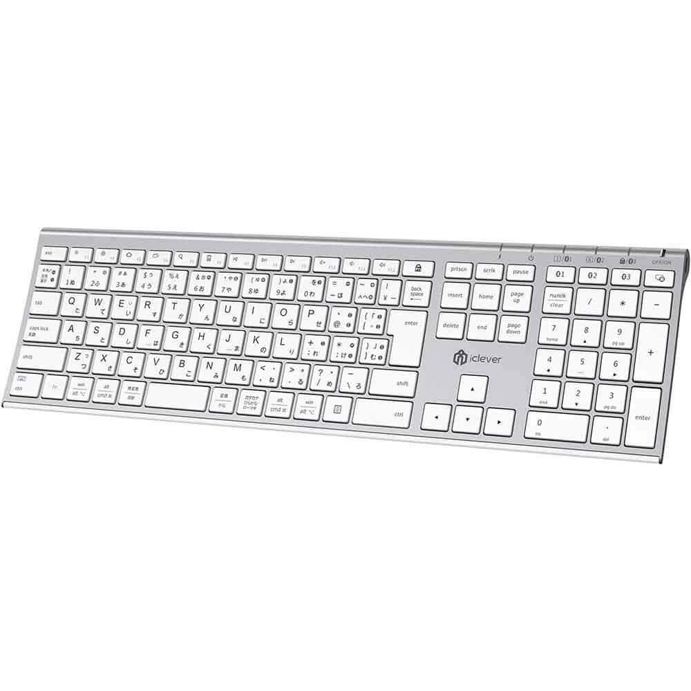 iClever Bluetoothキーボード BK23 シルバー