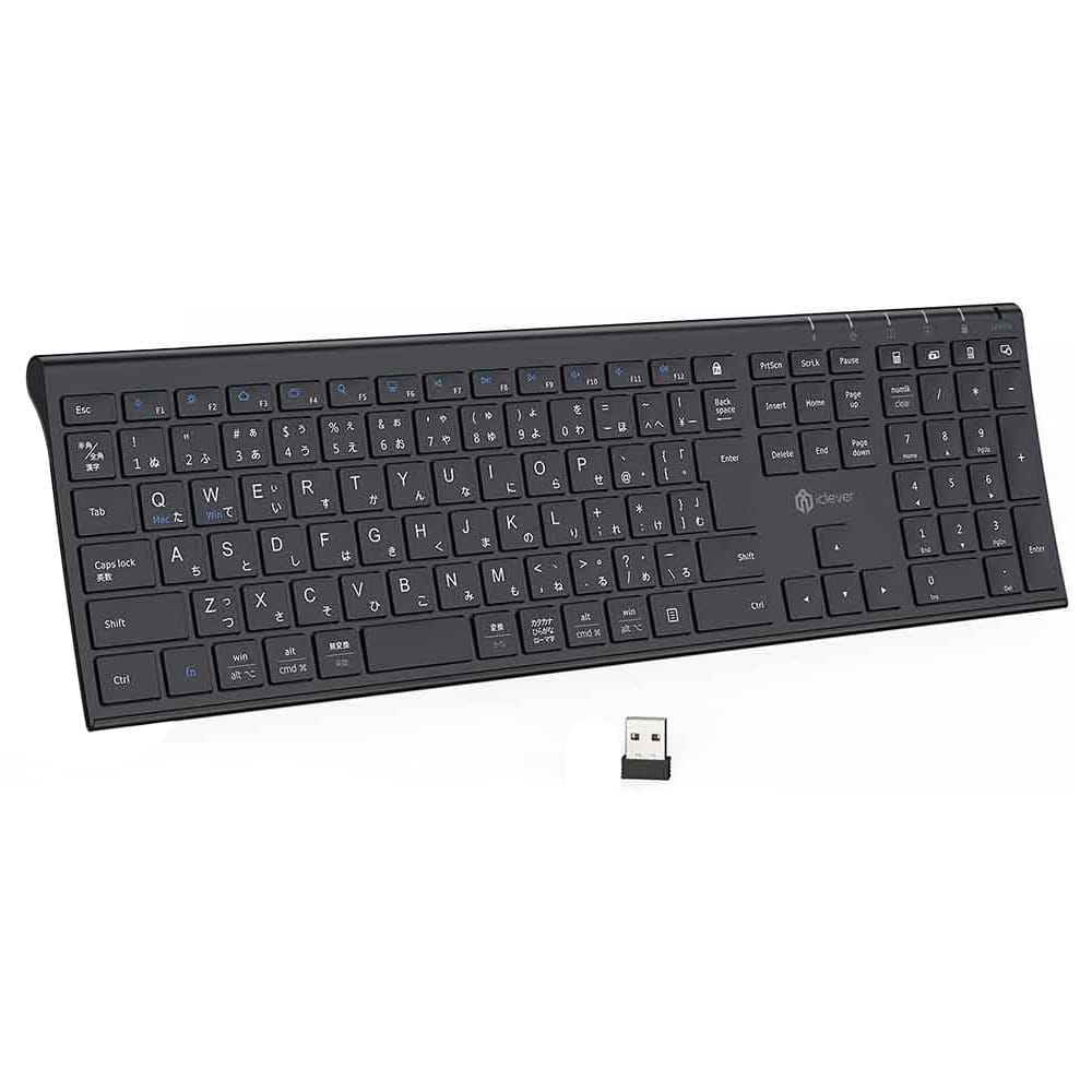 iClever ワイヤレスキーボード GKJ35B ブラック
