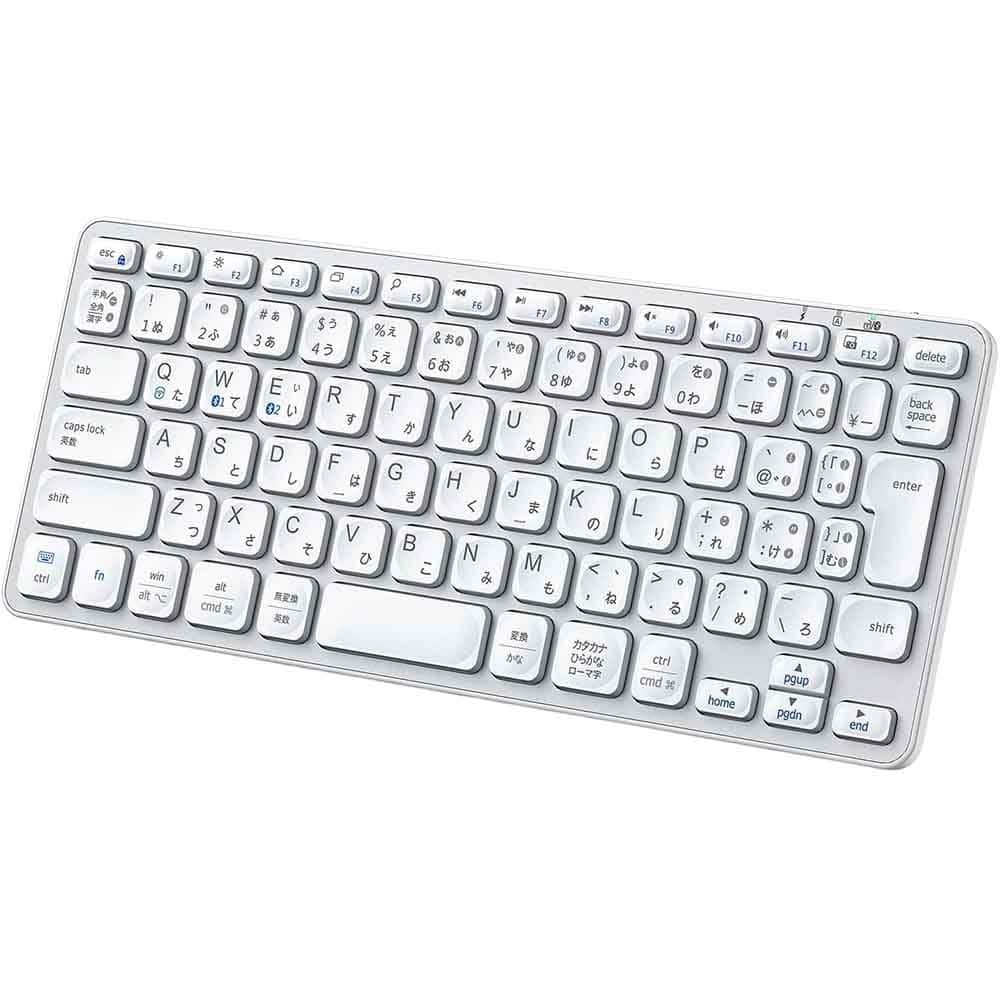 iClever ワイヤレスキーボード IC-DK02 シルバーホワイト