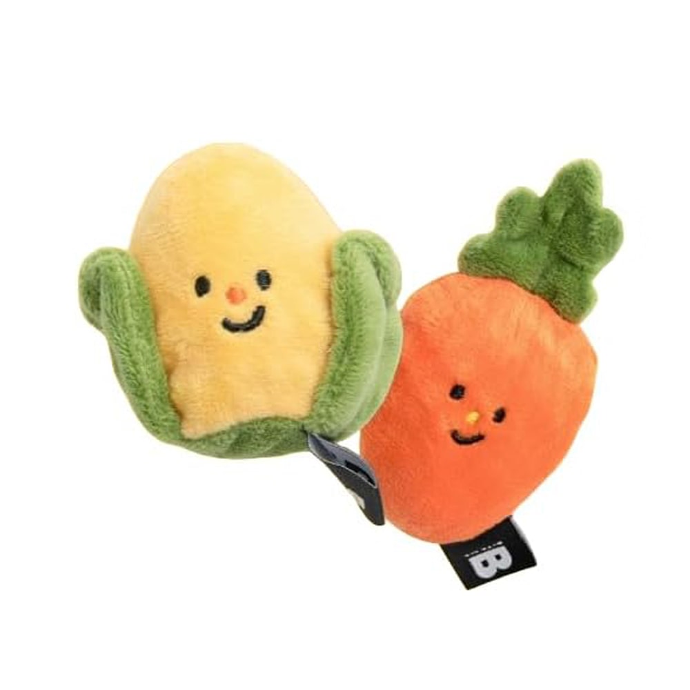 野菜畑ボールおもちゃ2個セット トウモロコシ＆ニンジン