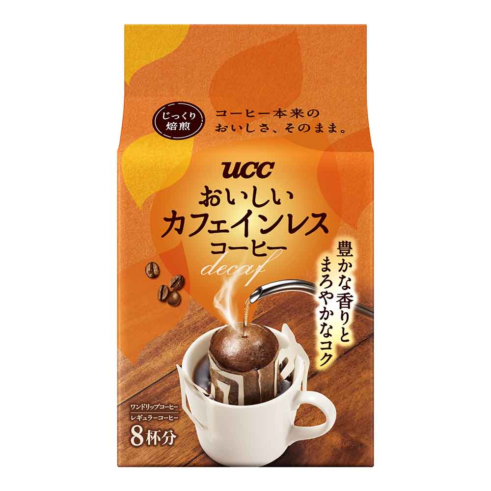 おいしいカフェインレス 【6個セット】UCC おいしいカフェインレスコーヒー ワンドリップコーヒー 8P 352025