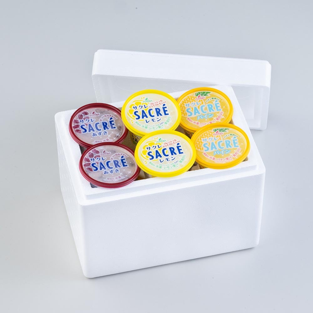 フタバ サクレ（レモン・あずき・パイン）3種セット 【時間指定不可】【代引不可】【同梱不可】【プラザセレクト】