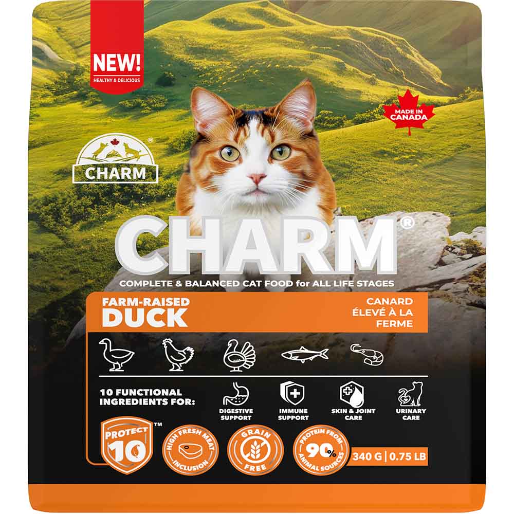 ＼全品7倍！4月27日（月）まで／チャーム CHARM ファームレイズドダックキャットフード 340g