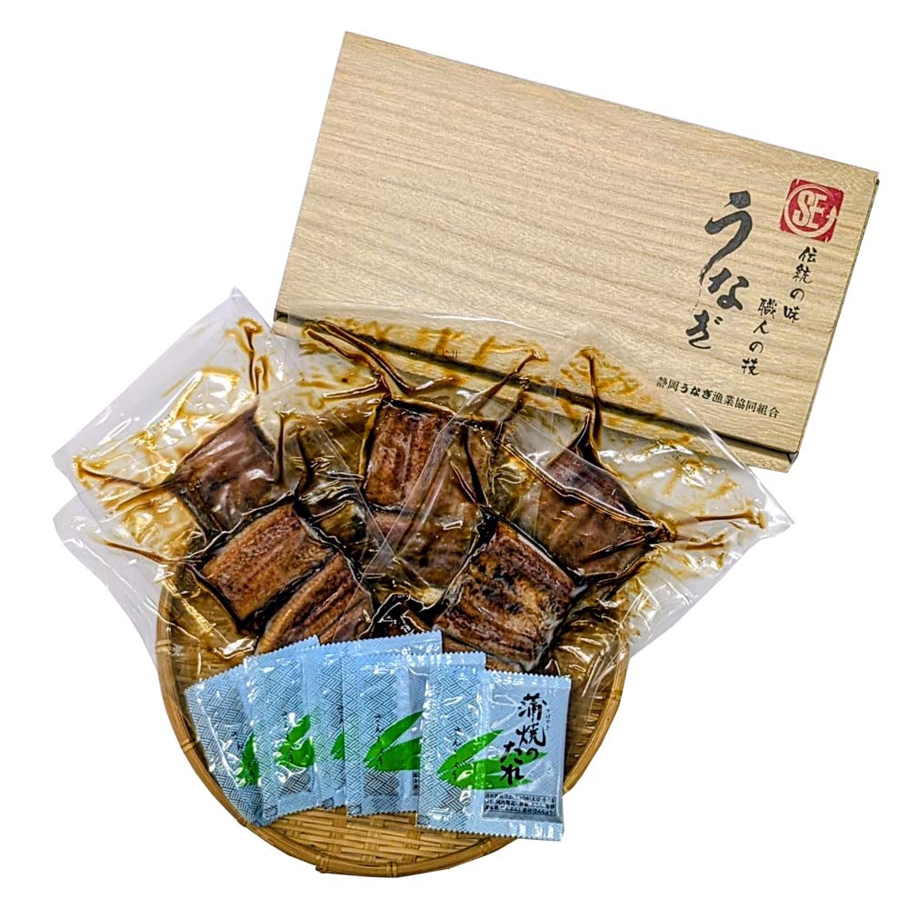 静岡うなぎ漁業協同組合　静岡県産うなぎ蒲焼　カット５枚 【時間指定不可】【代引不可】【同梱不可】【プラザセレクト】