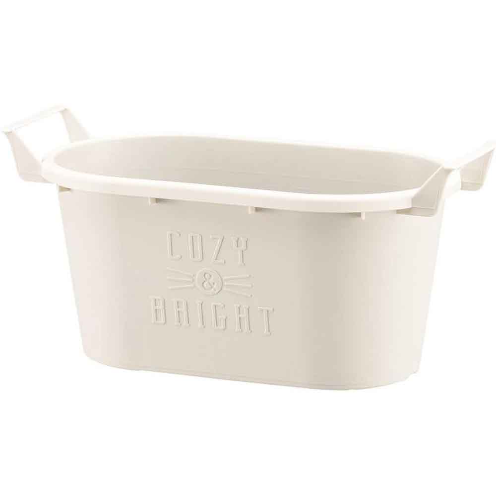 大和プラスチック グロウコンテナオーバル オーバル25型 ホワイト