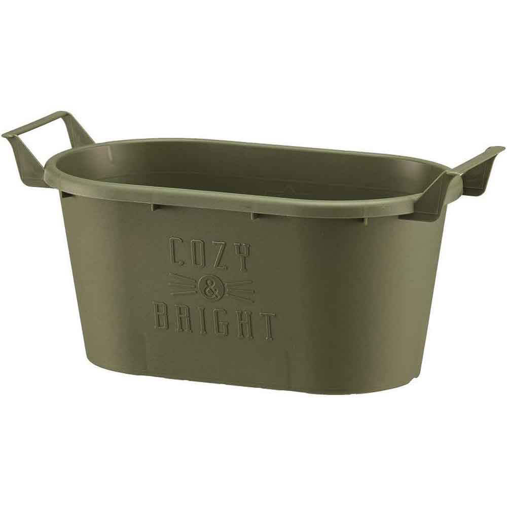 大和プラスチック グロウコンテナオーバル オーバル25型 グリーン