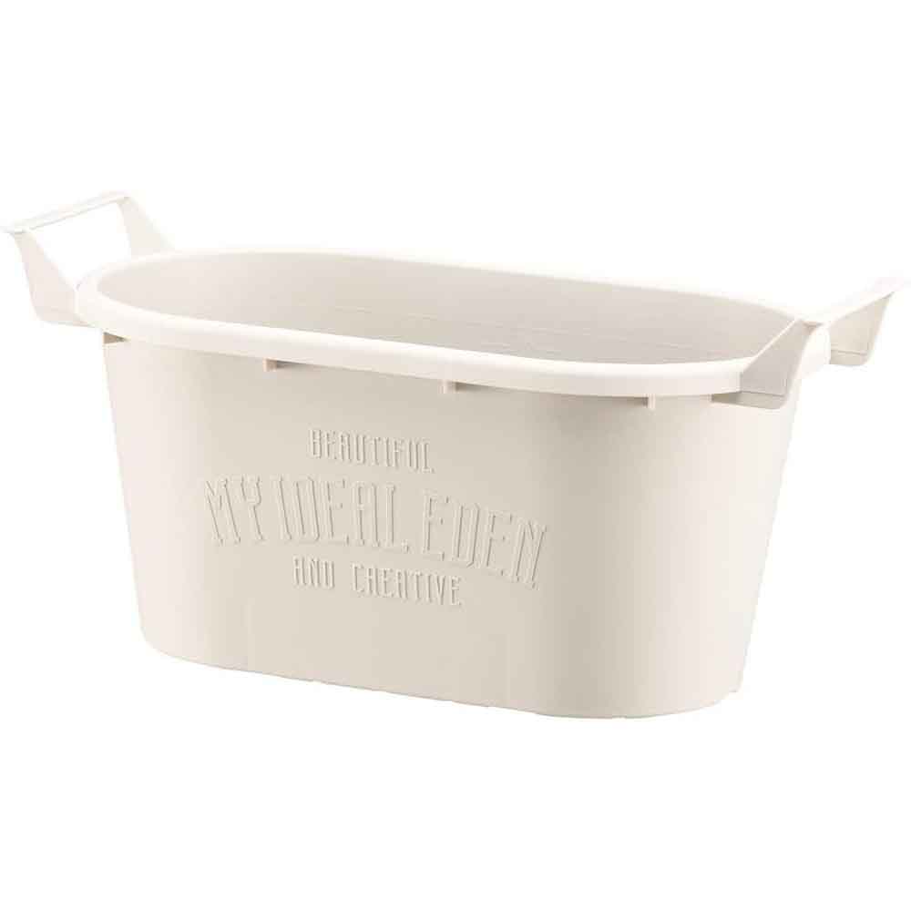 大和プラスチック グロウコンテナオーバル オーバル33型 ホワイト