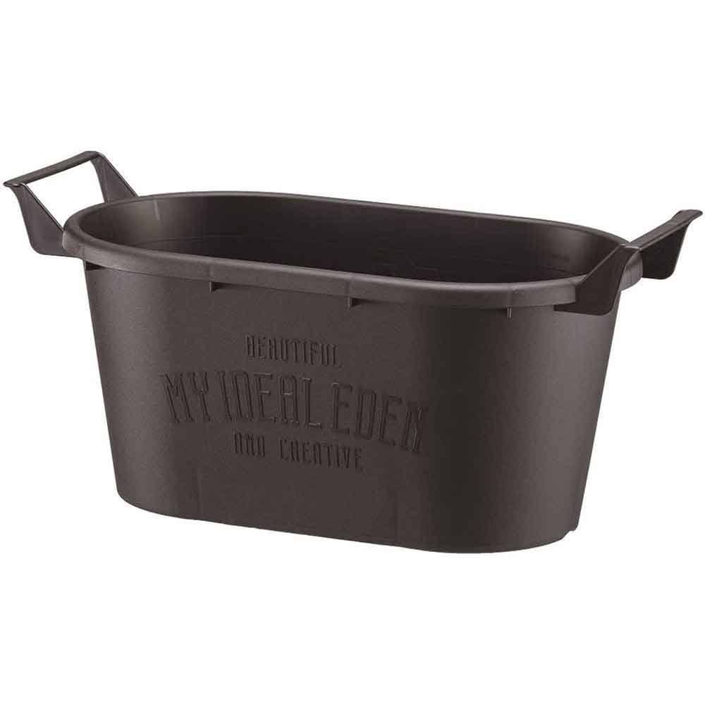 大和プラスチック グロウコンテナオーバル オーバル33型 ブラック