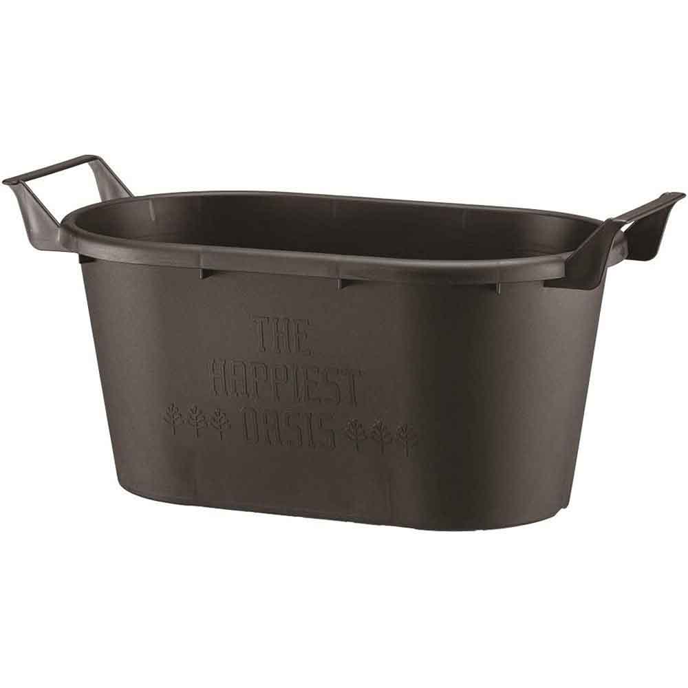 大和プラスチック グロウコンテナオーバル オーバル43型 ブラック