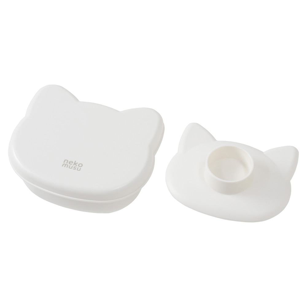 ねこむす ねこむす おにぎりケース LS-22 ホワイト（シロ）