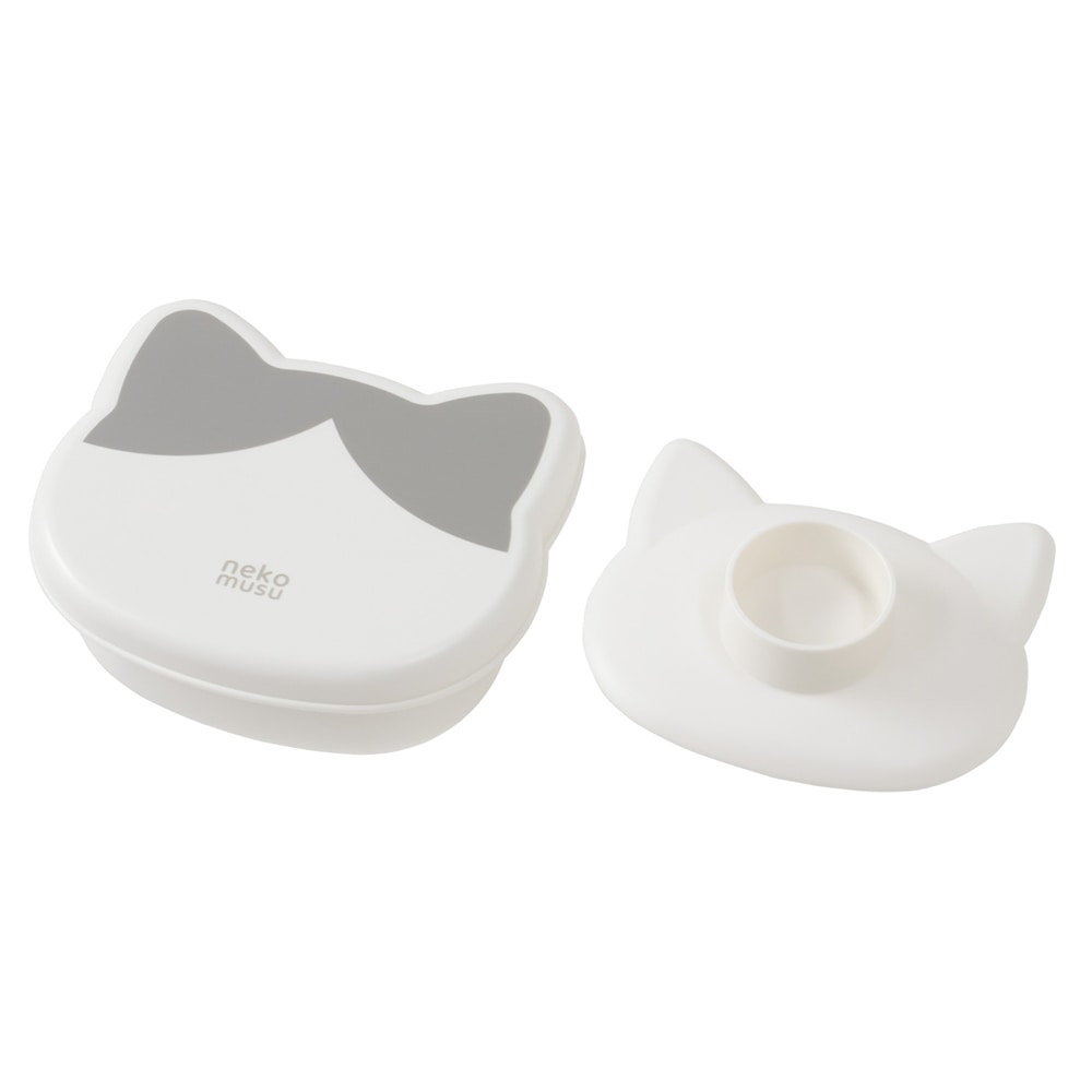 ねこむす ねこむす おにぎりケース LS-22 グレー（ハチワレ）