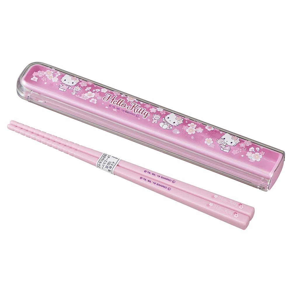 ハローキティ さくら 引フタ箸箱セット（16.5cm） HS-11