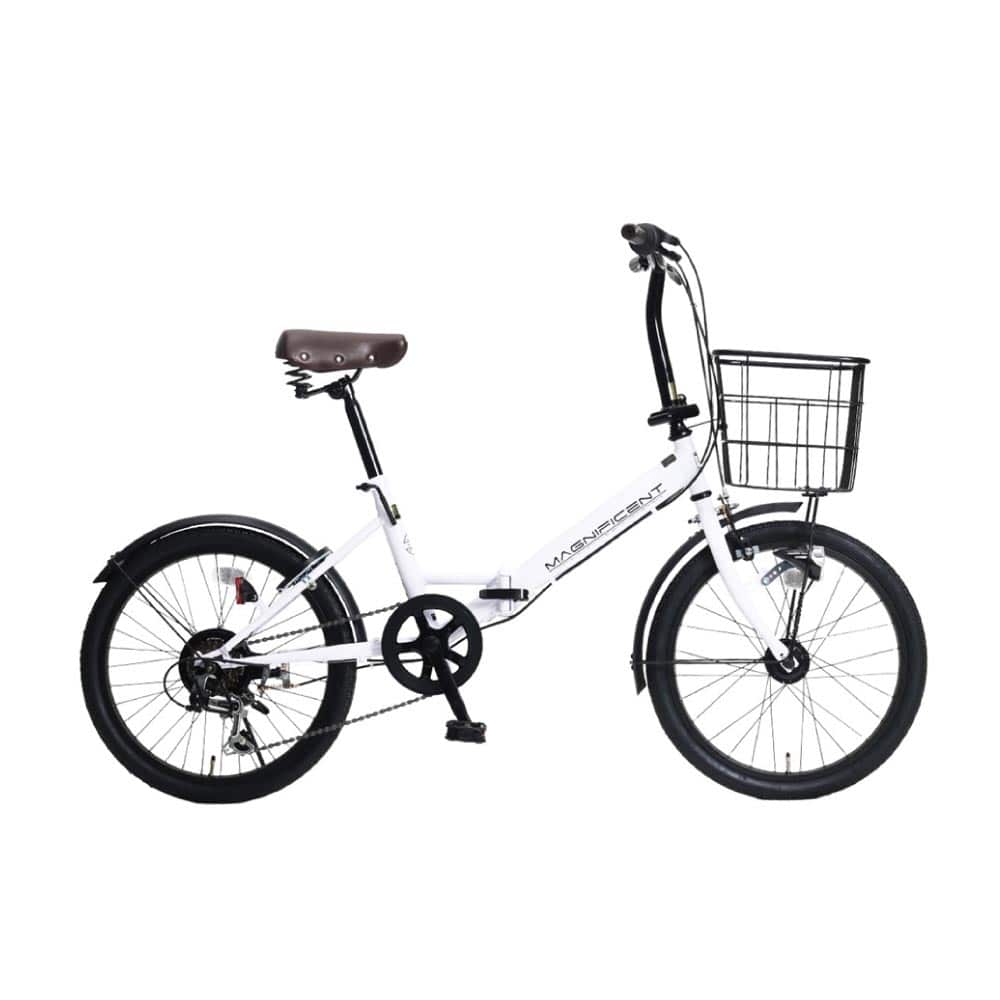 折りたたみ自転車MAGNIFICENT 206HD ホワイト【時間指定不可】【代引不可】【同梱不可】