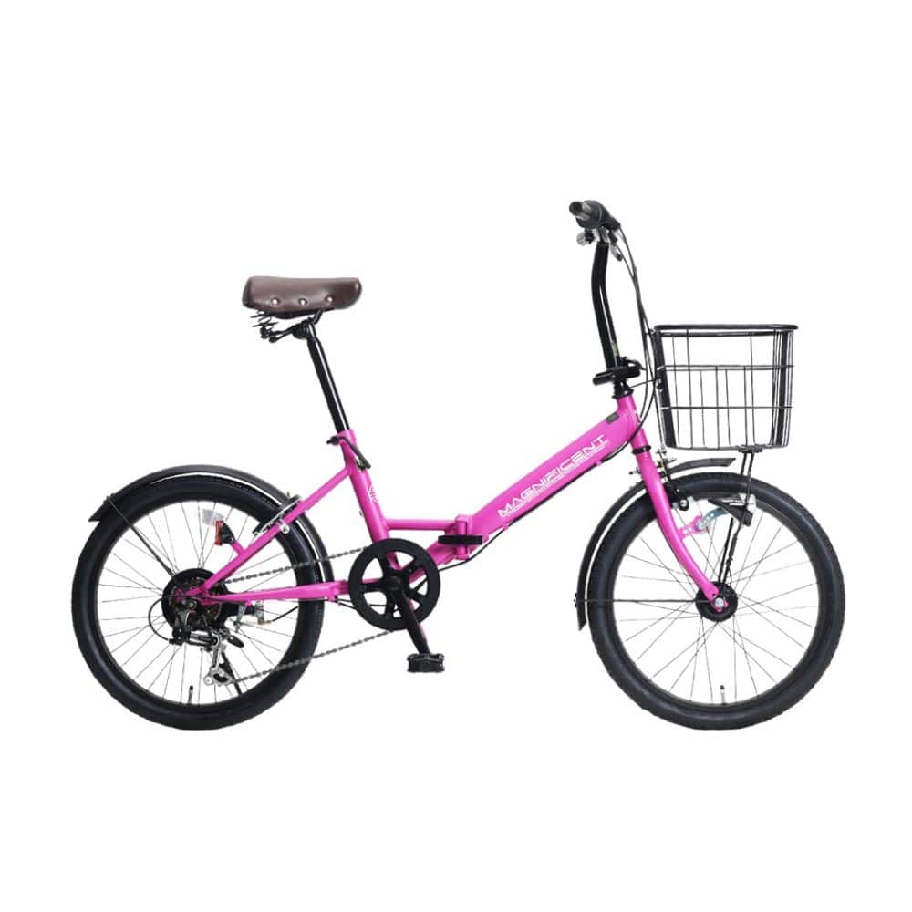 折りたたみ自転車MAGNIFICENT 206HD ピンク【時間指定不可】【代引不可】【同梱不可】