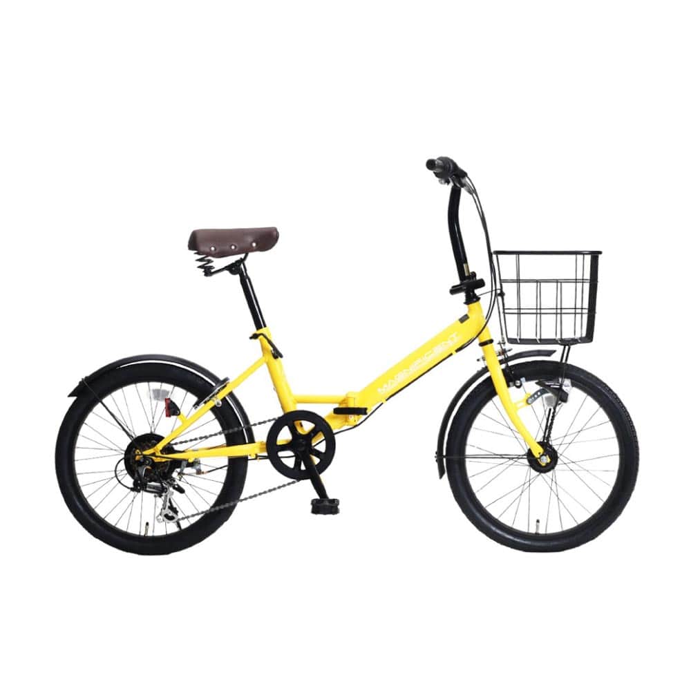 折りたたみ自転車MAGNIFICENT 206HD イエロー【時間指定不可】【代引不可】【同梱不可】