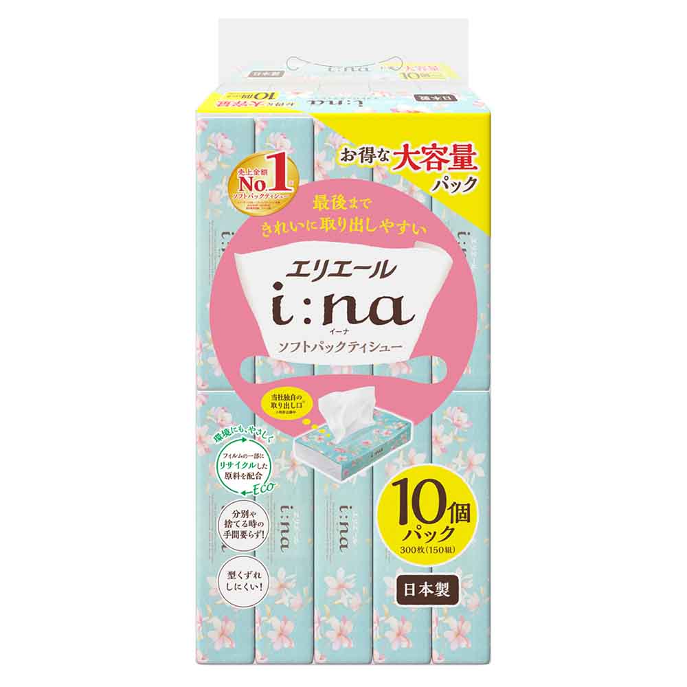 エリエール エリエールi：na（イーナ）ティシューソフトパック150W10P 142480