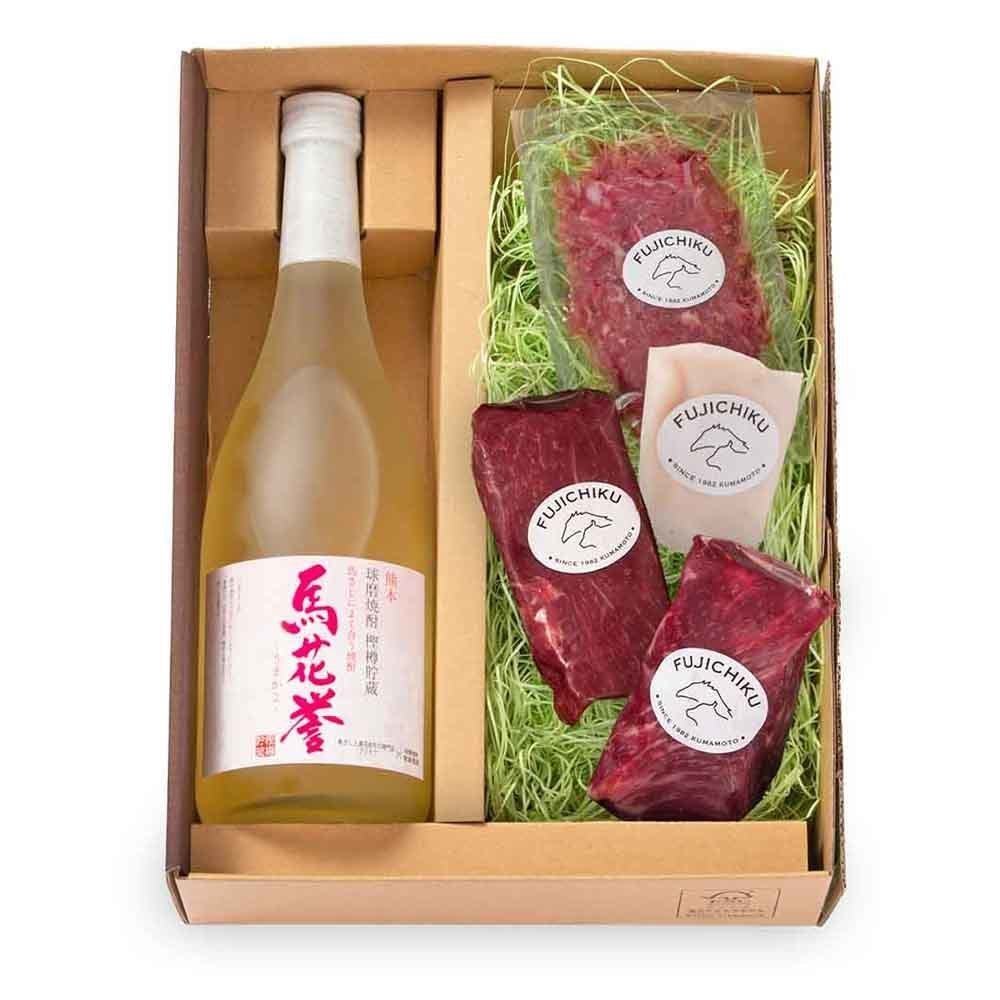 【フジチク】馬刺しと焼酎の晩酌セット 満喫セレクション 【時間指定不可】【代引不可】【同梱不可】