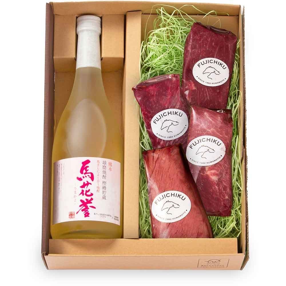 【フジチク】馬刺しと焼酎の晩酌セット 赤身セレクション 【時間指定不可】【代引不可】【同梱不可】
