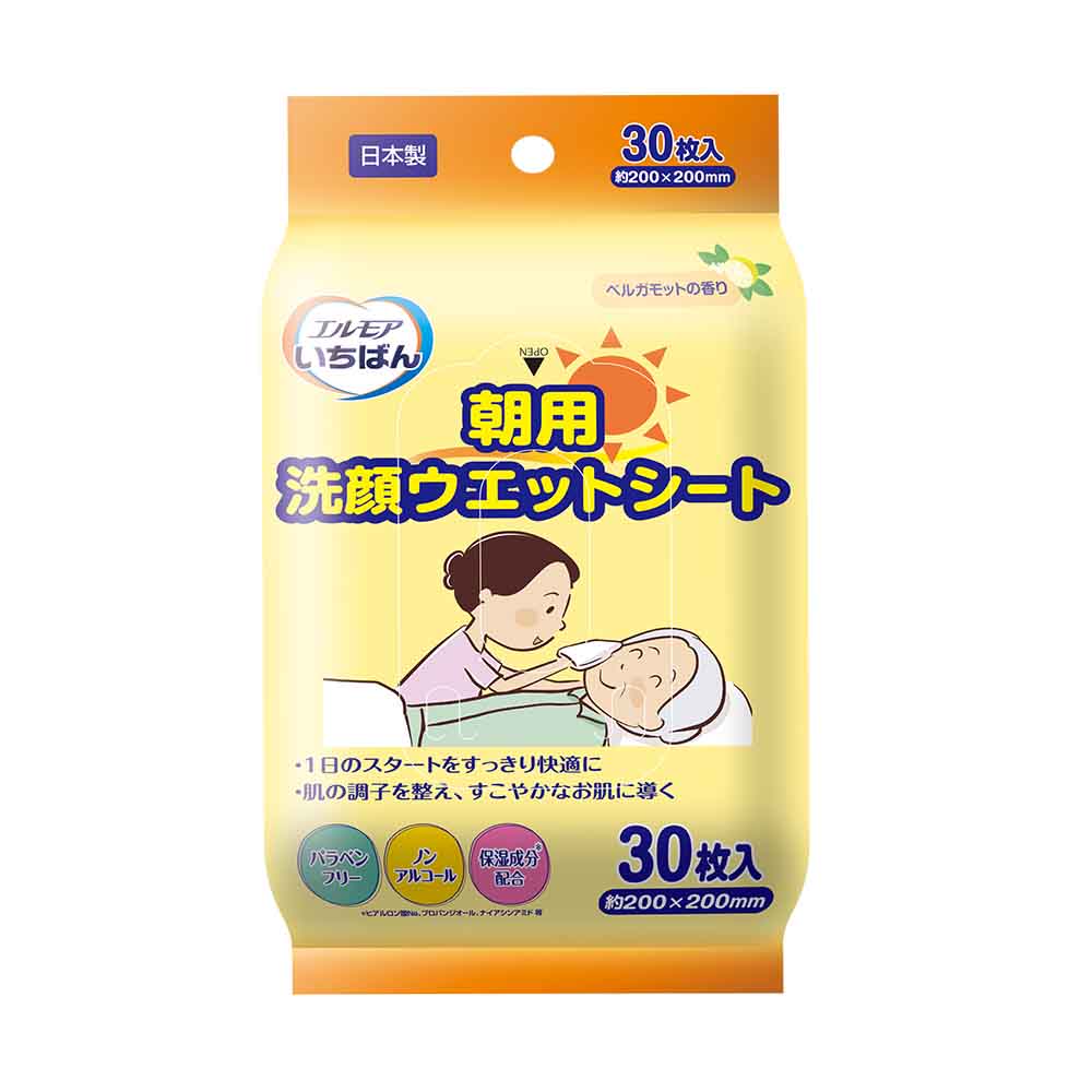 エルモア エルモアいちばん 朝用洗顔ウェットシート 30枚 143454