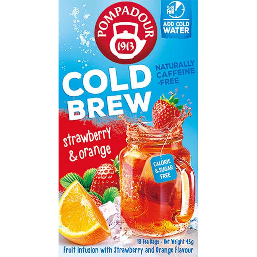 【5箱】POMPADOUR コールドブリュー 18包 71330 ストロベリー＆オレンジ