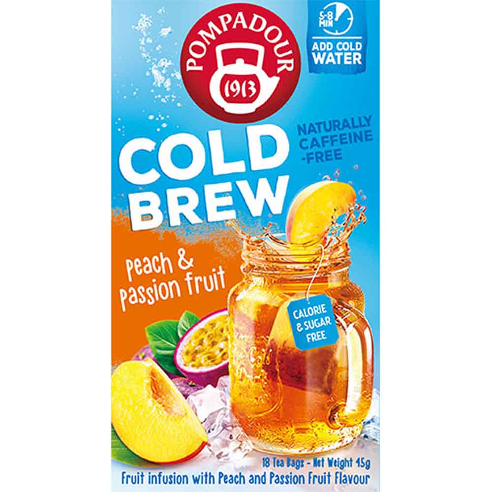【5箱】POMPADOUR コールドブリュー 18包 71331 ピーチ＆パッションフルーツ