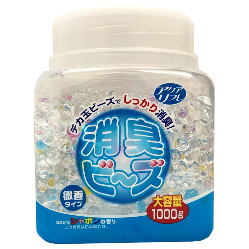 ライオンケミカル 【3個セット】アクアリフレ消臭ビーズ本体容器入1000g シャボン