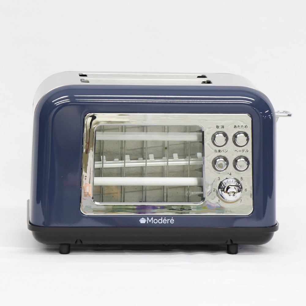 Modere レトロ調窓付きポップアップトースター RS-2062