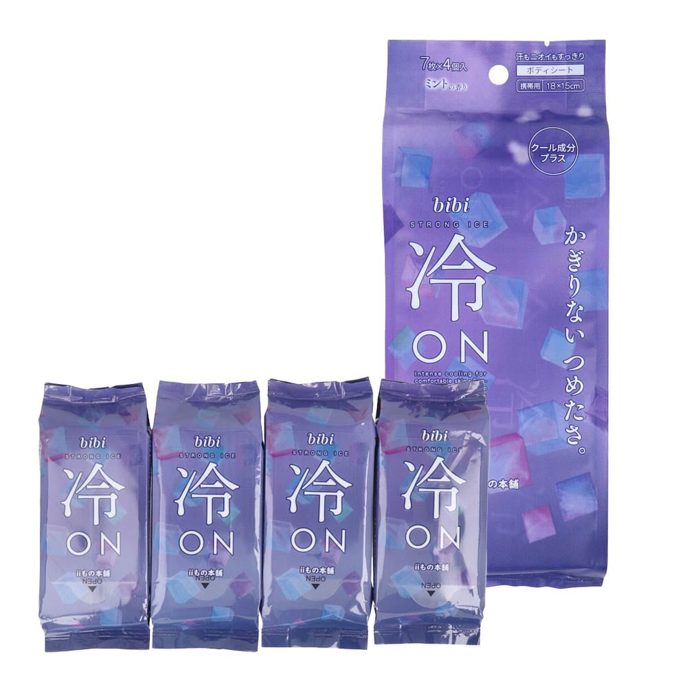 bibi 【3個セット】bibi 携帯用 7枚×4個入 超ひんやりミントの香り