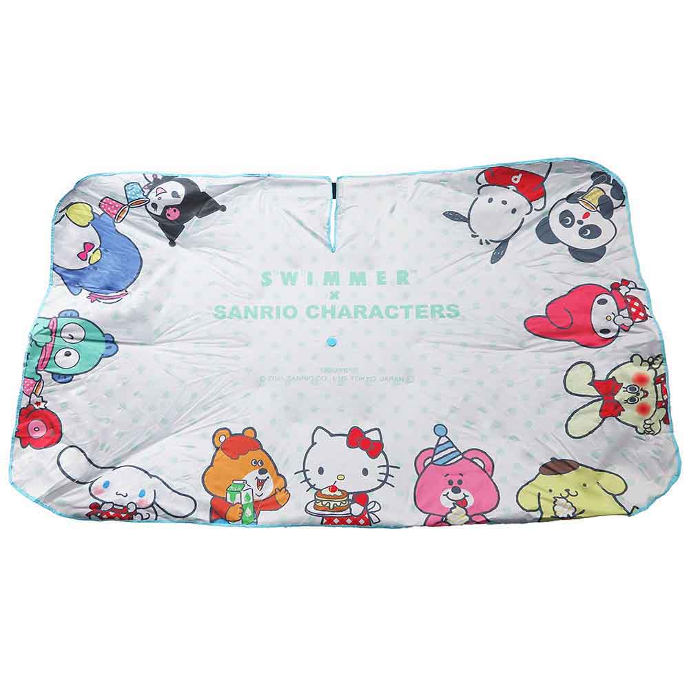 3WAYカーシェード SWIMMER×SANRIO SS0023 ホワイト