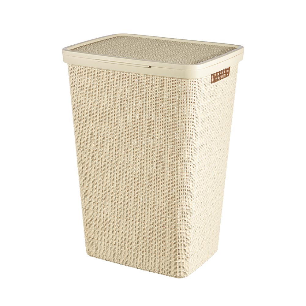 Jute（ジュート） ふた付きバスケット58L ホワイト