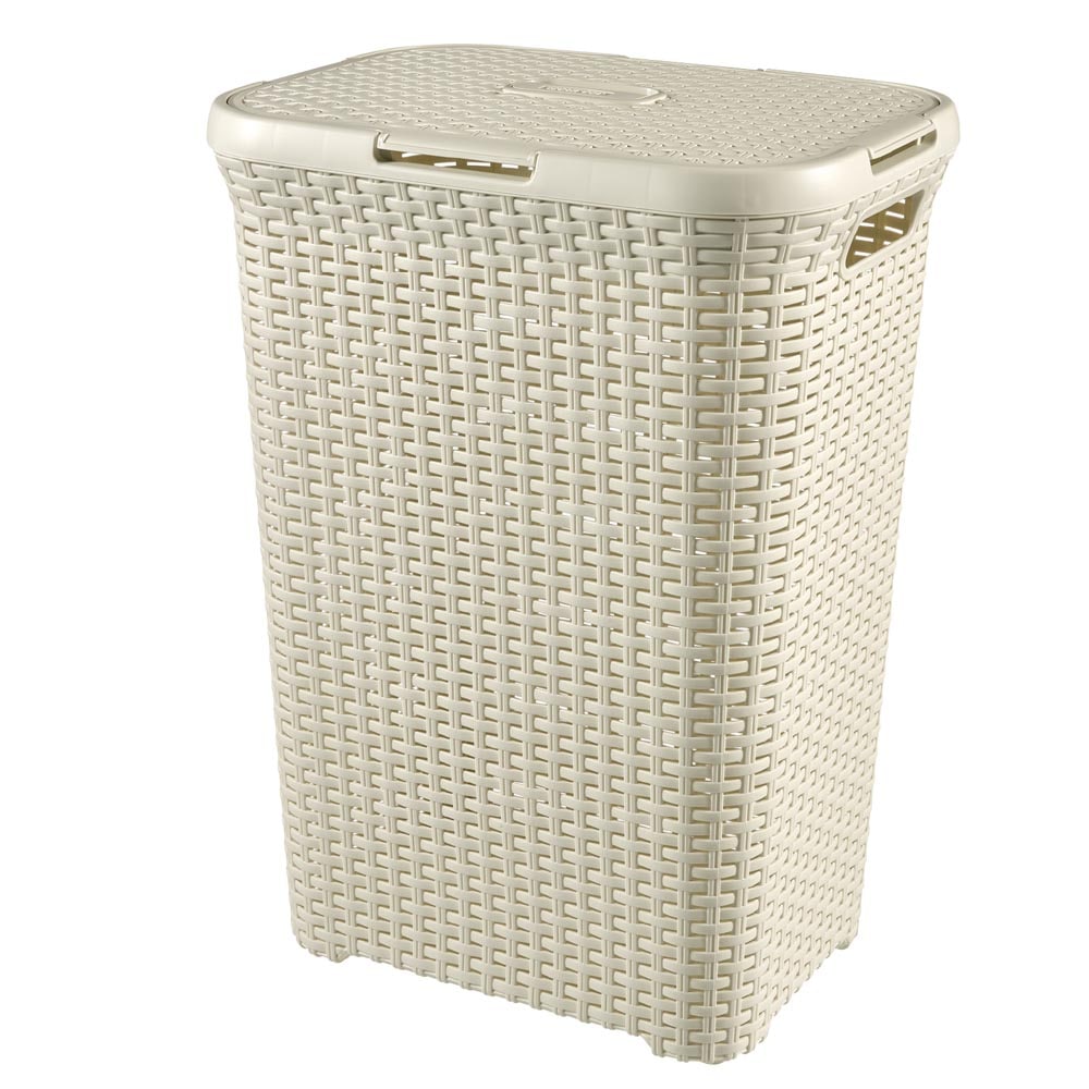 Style（スタイル） ランドリーふた付きバスケット60L CV-054 ホワイト