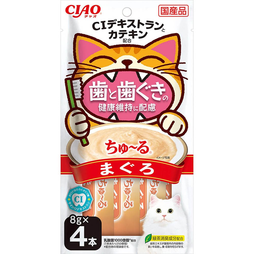 CIAO ちゅ～る 歯と歯ぐきの健康維持に配慮 8g×4本 SC-521 まぐろ