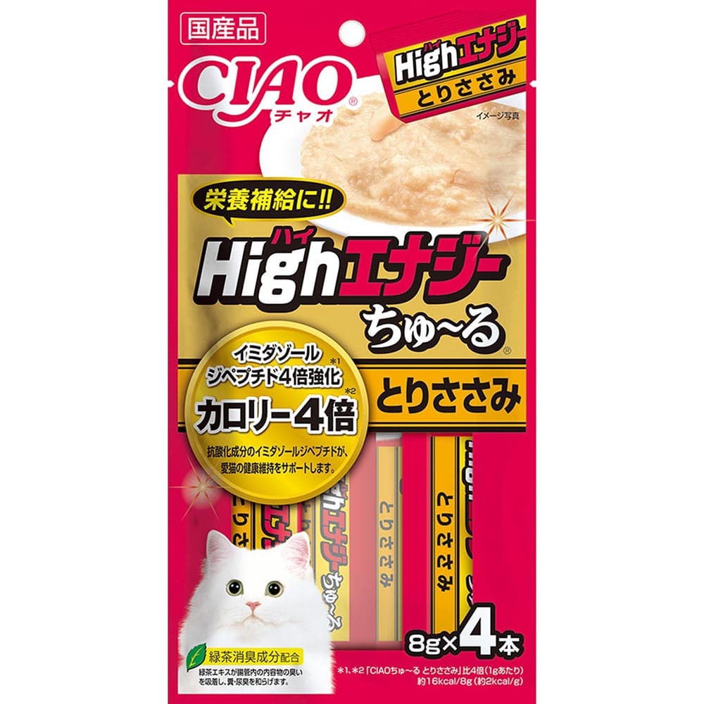 CIAO HighEnergyちゅ～る 8g×4本 SC-338 とりささみ