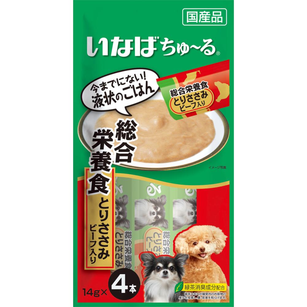 いなば ちゅ～る 総合栄養食 14g×4本 D-106 とりささみ_ビーフ入り