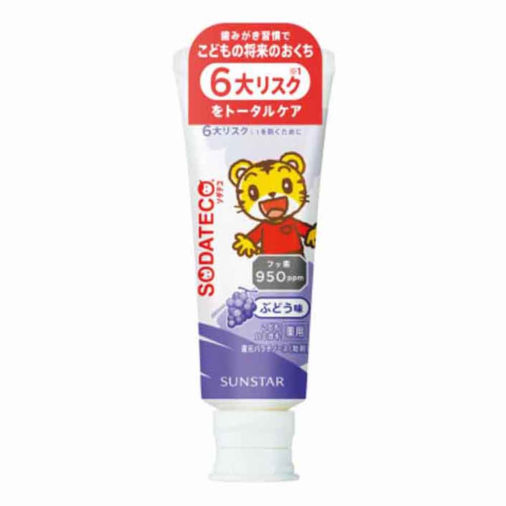【3個セット】SODATECO ソダテコこどもハミガキ 70g 25313 ぶどう