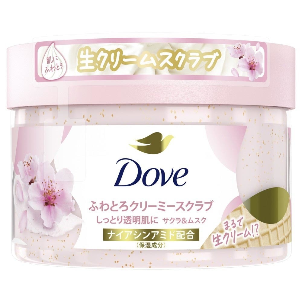 ダヴ 【3個セット】ダヴ ふわとろクリーミースクラブ 298g サクラ＆ムスク