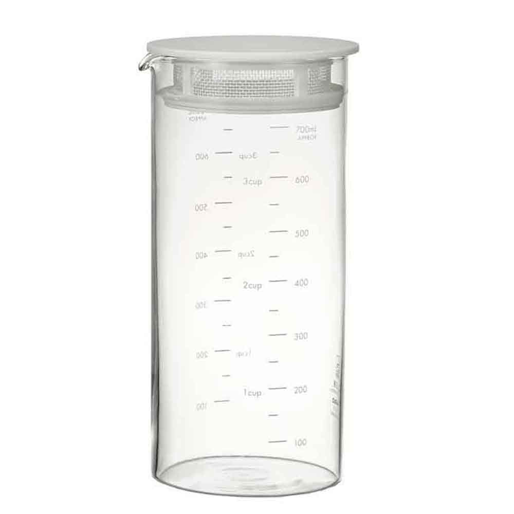 HARIO SLOWRA 耐熱ガラス フルーツピッチャー 700ml ホワイト SFPI-700-W