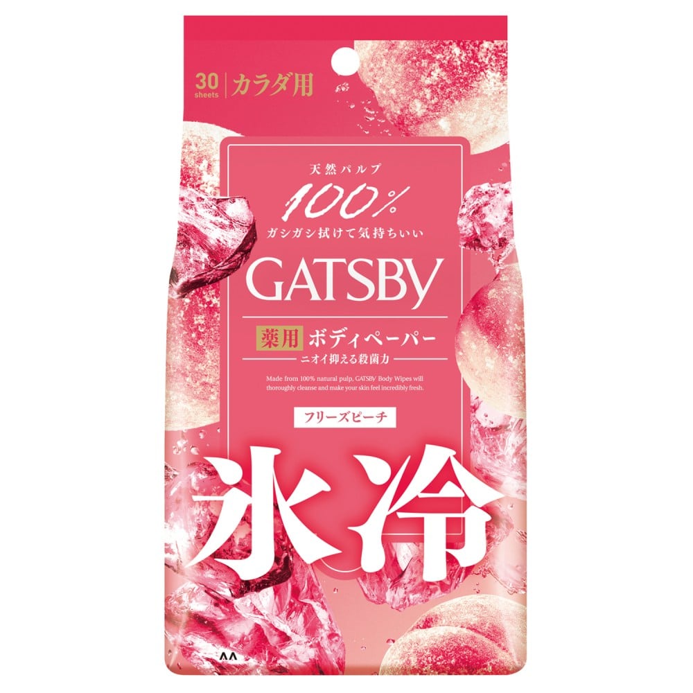 【6個セット】GATSBY ギャツビー アイスデオドラント ボディペーパー 30枚 フリーズピーチ