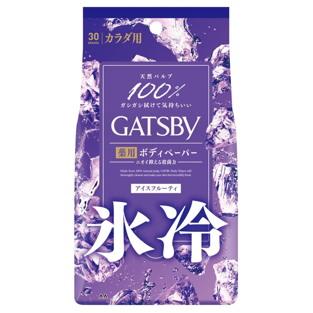 【6個セット】GATSBY ギャツビー アイスデオドラント ボディペーパー 30枚 アイスフルーティ